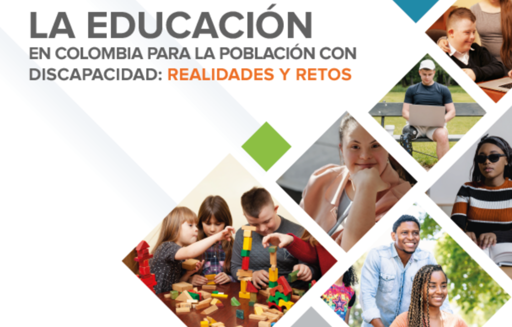 distintas personas con discapacidad alegres y en contextos educativos