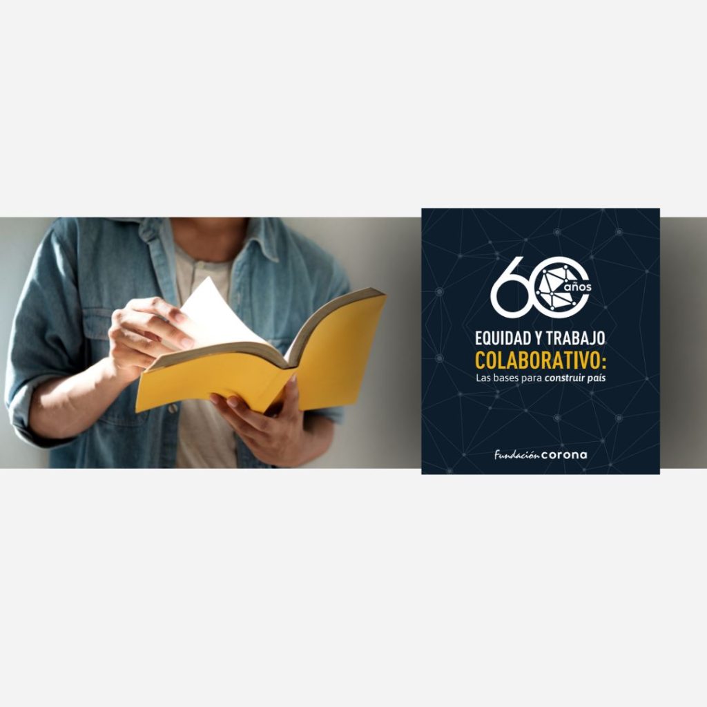 En imagen un hombre leyendo un libro y en la parte derecha la portada del libro lanzado.